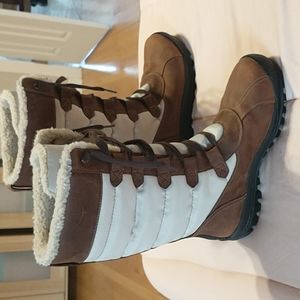 Leather Timberland Snow Boots Brown Tan Waterproof Insulatated